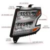 ANZO 15-20 Chevy Tahoe/Suburban LED Light Bar Style Headlights w/Sequential Chrome w/Amber - Image 3