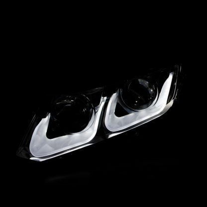 ANZO 2012-2015 Honda Civic Projector Headlights w/ U-Bar Black - Image 2