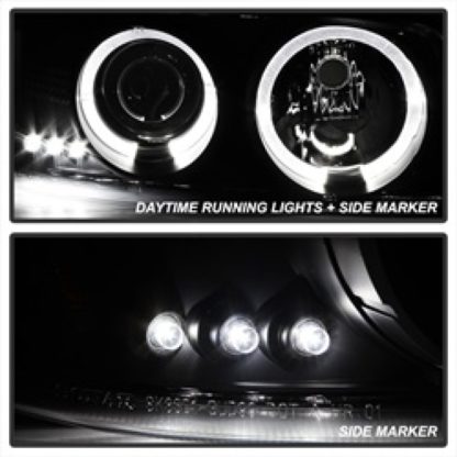 Spyder GMC Sierra 1500/2500 99-06 Projector Headlights LED Halo LED Blk Smke PRO-YD-CDE00-HL-BSM - Image 5