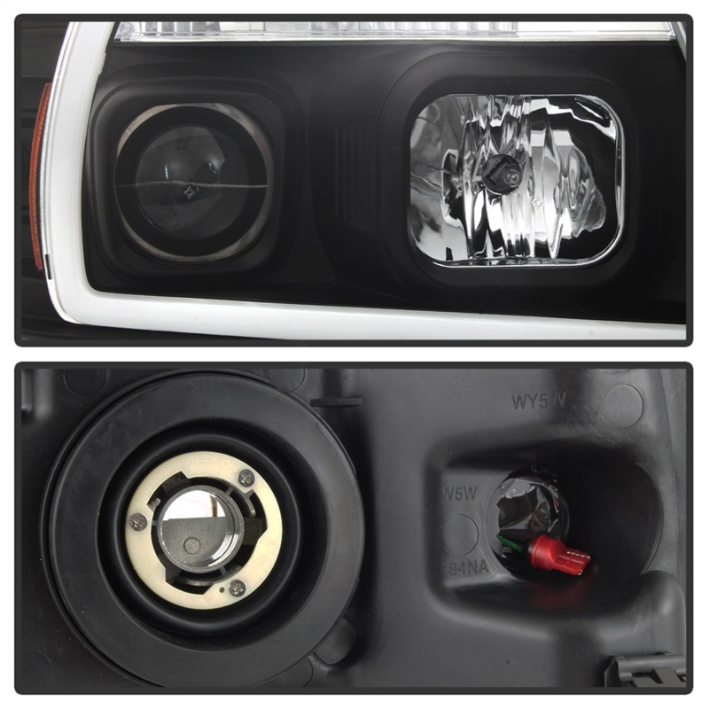 Spyder 04-08 Ford F-150 Projector Headlights - Light Bar DRL - Black PRO-YD-FF15004V2-LB-BK - Image 8