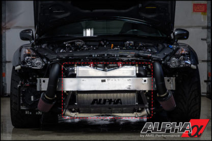 AMS Performance 09-11 Nissan GT-R Alpha Race Front Mount Intercooler w/Logo - Image 3