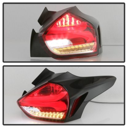 Spyder 15-17 Ford Focus Hatch LED Tail Lights w/Indicator/Reverse - Red Clr (ALT-YD-FF155D-LED-RC) - Image 6