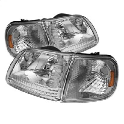 Xtune Ford F150 97-03 / Expedition 97-02 Crystal Headlights w/Corner Chrome HD-JH-FF15097-SET-AM-C - Image 2