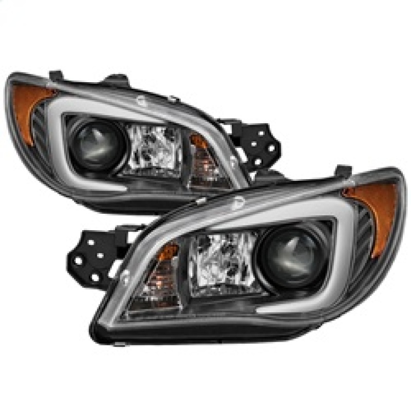 Spyder Subaru WRX 2006-2007 Projector Headlights - Halogen Only - Black PRO-YD-SWRX06-LBDRL-BK - Image 2