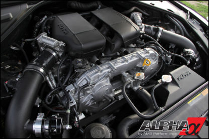 AMS Performance GT-R R35 Induction Kit w/Stock Turbos / Alpha I/C/Carbon Manifold/TB/TiAL Flanges - Image 3