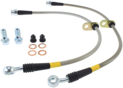 StopTech 99-00 Civic Si w/Rear Disc Brakes Front SS Brake Lines - Image 3