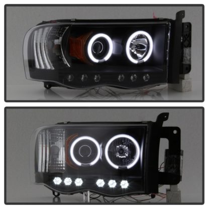 Spyder Dodge Ram 1500 02-05 03-05 Projector Headlights CCFL Halo LED Blk PRO-YD-DR02-CCFL-BK - Image 7