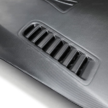 Seibon 09-15 Nissan Skyline R35 GT-R ES Style Dry Carbon Fiber Hood - Image 5