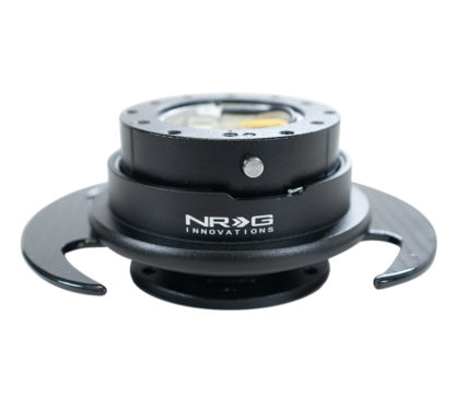 NRG Quick Release Kit Gen 3.0 - Black Body / Black Ring w/ Carbon Fiber Handles - Image 2