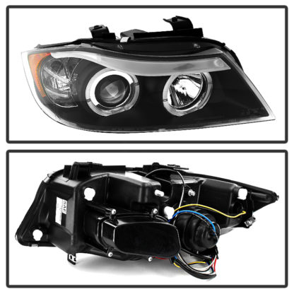 Spyder BMW E90 3-Series 06-08 Projector LED Halo Amber Reflctr Rplc Bulb Blk PRO-YD-BMWE9005-AM-BK - Image 3