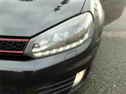 Spyder Volkswagen Golf/GTI 10-13 Projector Headlights Halogen Model- DRL Blk PRO-YD-VG10-DRL-BK - Image 6