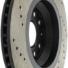 StopTech 09-13 VW CC 3.6L VR6 / 08-09 & 12 Golf R/Golf R32 Drilled Left Rear Rotor - Image 4