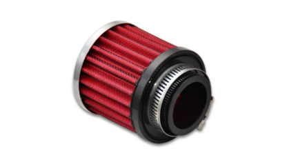 Vibrant Crankcase Breather Filter w/ Chrome Cap 1.5in 38mm Inlet ID - Image 2