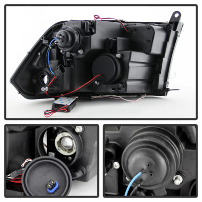 Spyder Dodge Ram 1500 09-14 Projector Halogen Model- CCFL Halo LED - Blk Smke PRO-YD-DR09-CCFL-BSM - Image 4