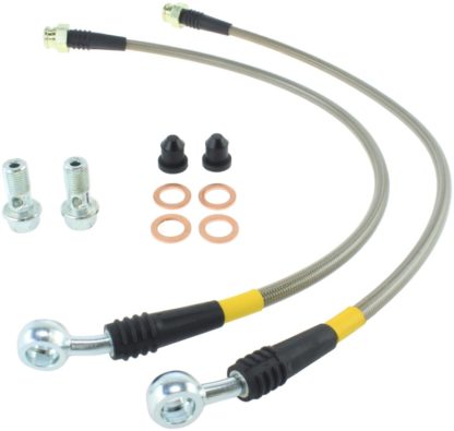 StopTech 04-08 Cadillac STS/XLR/XLR-V/SLS / 05-08 Corvette Stainless Steel Front Brake Line Kit - Image 3