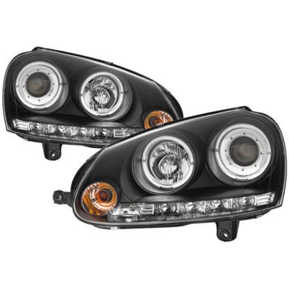 Spyder Volkswagen GTI 06-09/Jetta 06-09 Halogen Model Only - LED Halo DRL Black PRO-YD-VG06-HL-BK - Image 2