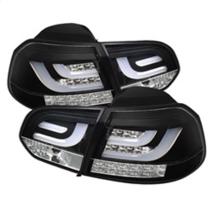 Spyder Volkswagen Golf/GTI 10-13 G2 Type With Light Bar LED Tail Lights Black ALT-YD-VG10-LED-G2-BK - Image 3