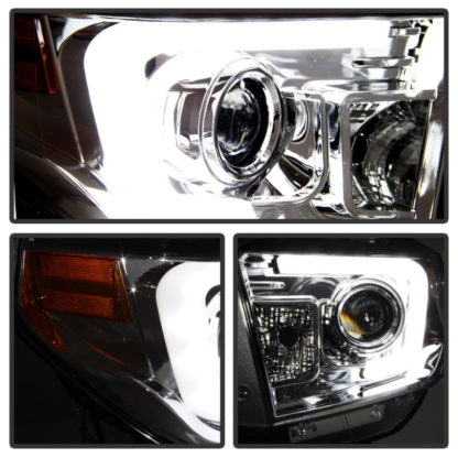 Spyder Toyota Tundra 2014-2016 Projector Headlights Light Bar DRL Chrome PRO-YD-TTU14-DRL-C - Image 5