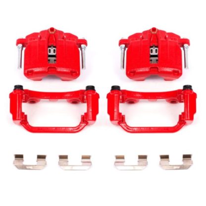 Power Stop 00-03 Cadillac DeVille Rear Red Calipers w/Brackets - Pair