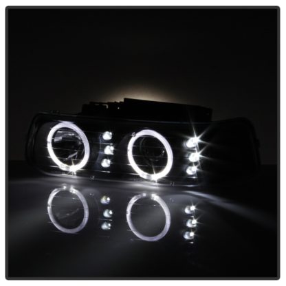 xTune Chevy Silverado 1500/2500 99-02 Bumper Projector Headlights - LED - Black PRO-JH-CSIL99-SET-BK - Image 8