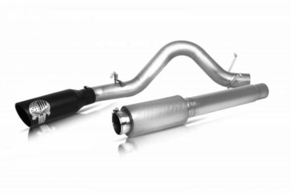 Gibson 11-13 GMC Sierra 1500 SLT 6.2L 4in Patriot Skull Series Cat-Back Single Exhaust - Stainless - Image 2