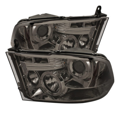 Spyder Dodge Ram 1500 09-14 10-14 Projector Headlights Halogen- LED Halo LED- Smke PRO-YD-DR09-HL-SM - Image 2