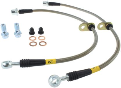 StopTech 02-12 Toyota Camry Coupe/Sedan / 04-08 Solara Front Stainless Steel Brake Lines - Image 3