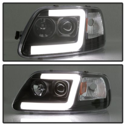 Spyder 97-03 Ford F-150 (After 6/1997) Light Bar Projector Headlights - Blk (PRO-YD-FF15097V2-LB-BK) - Image 5