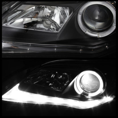 Spyder Toyota Corolla 11-13 Projector Headlights Halogen Model Only - DRL LED Blk PRO-YD-TC11-DRL-BK - Image 6