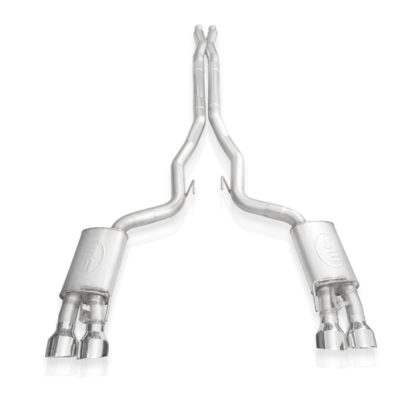 Stainless Works 2020 Ford GT500 Legend Catback X-Pipe Exhaust Factory Connect - Polished Tips - Image 2