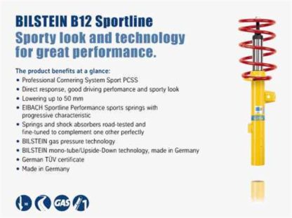 Bilstein B12 (Sportline) Suspension Kit 13-18 BMW 320i Front and Rear Monotube Suspension Kit - Image 5