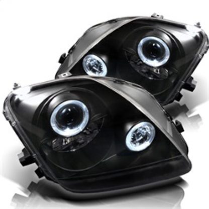 Spyder Honda Prelude 97-01 Projector Headlights LED Halo Black High H1 Low H1 PRO-YD-HP97-HL-BK - Image 2