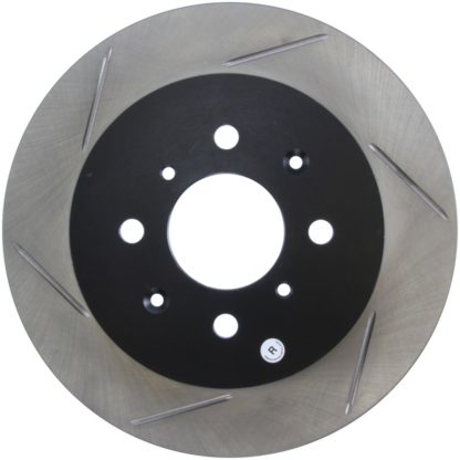 StopTech 02-03 Honda Civic Si Hatchback Slotted Left Rear Rotor - Image 5