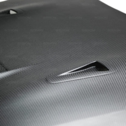 Seibon 09-10 Nissan Skyline R35 GT-R VSII-Dry Carbon Fiber Hood - Image 4