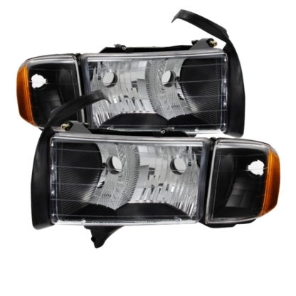 Xtune Dodge Ram Sport Model Only 1999-2002 OEM Headlights Black HD-JH-DR99-SP-BK - Image 2