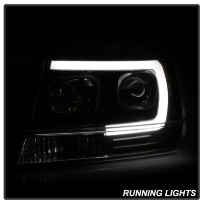 Spyder 99-04 Jeep Grand Cherokee Projector Headlights - Light Bar DRL LED - Black - Image 8