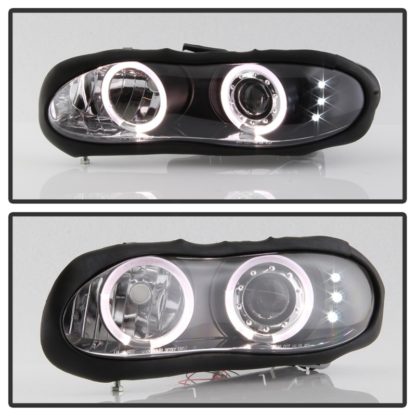 Spyder Chevy Camaro 98-02 Projector Headlights LED Halo LED Blk - Low H1 PRO-YD-CCAM98-HL-BK - Image 4