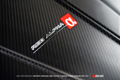 AMS Performance Infiniti 17+ Q60 / 16+ Q50 3.0TT Alpha Matte Carbon Engine Cover - Image 2