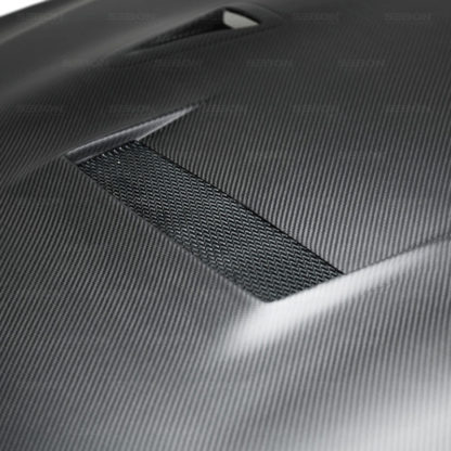 Seibon 09-10 Nissan Skyline R35 GT-R VSII-Dry Carbon Fiber Hood - Image 3