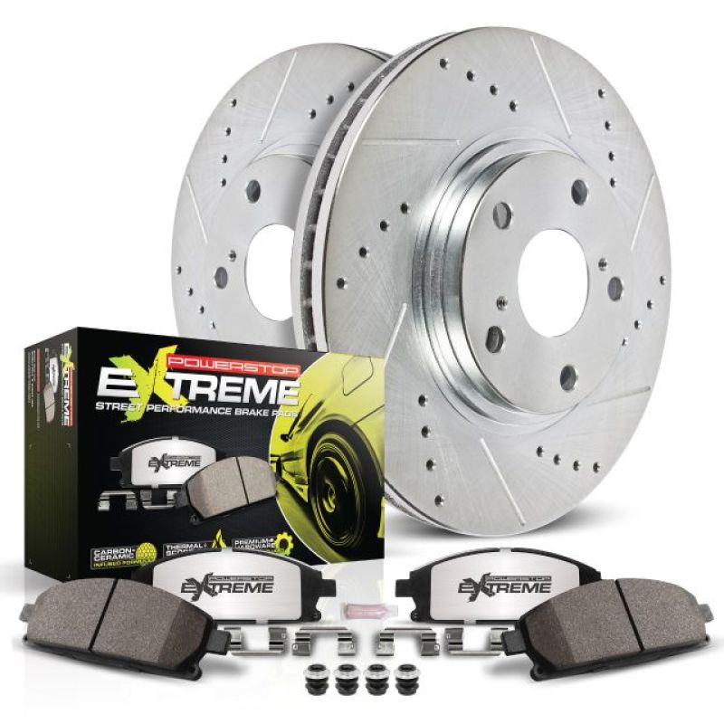 Power Stop 15-19 Ford Mustang Front Z26 Street Warrior Brake Kit - Image 2