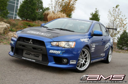 AMS Performance 08-15 Mitsubishi EVO X Front Mount Intercooler w/Modular Cast End Tanks & Logo - Image 2