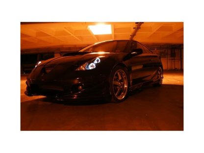 Spyder Toyota Celica 00-05 Projector Headlights LED Halo DRL Blk High H1 Low H1 PRO-YD-TCEL00-LED-BK - Image 4