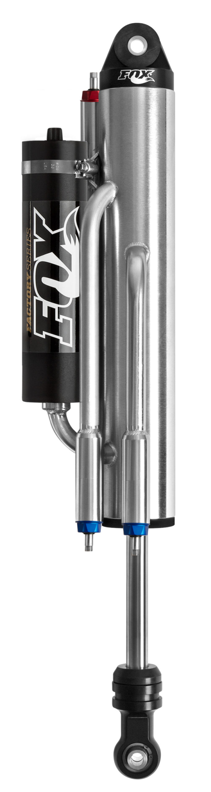 Fox 3.0 Factory Series 14in. Piggyback Res. 4-Tube Bypass Shock 1in. Shaft Short Course - Black/Zinc - Image 2