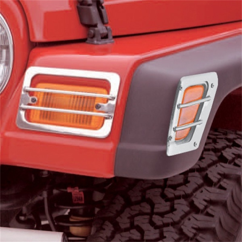 Rugged Ridge 97-06 Jeep Wrangler TJ Stainless Steel Side Marker / Turn Signal Euro Guard Set - Image 3