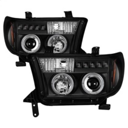 Spyder Toyota Tundra 07-133 Projector Headlights LED Halo LED Blk PRO-YD-TTU07-HL-BK - Image 3