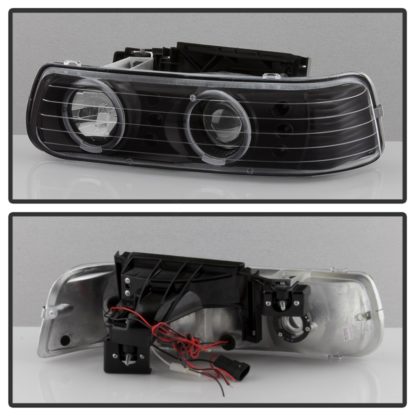 xTune Chevy Silverado 1500/2500 99-02 Bumper Projector Headlights - LED - Black PRO-JH-CSIL99-SET-BK - Image 10