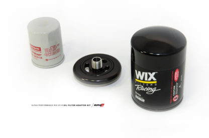 AMS Performance 2009+ Nissan GT-R R35 Alpha CNC Billet Oil Filter Adapter w/Street Filter - Image 2