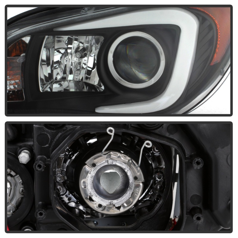 Spyder Subaru WRX 2006-2007 Projector Headlights - Halogen Only - Black PRO-YD-SWRX06-LBDRL-BK - Image 4