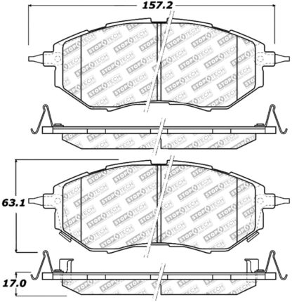 StopTech 14-15 Subaru Forester 2.0L Street Select Front Brake Pads