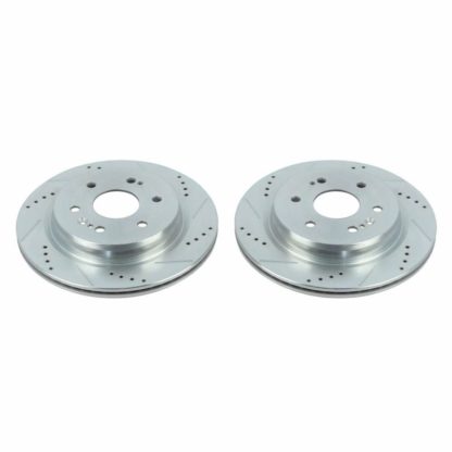 Power Stop 19-20 Chevrolet Silverado 1500 Rear Evolution Drilled & Slotted Rotors - Pair